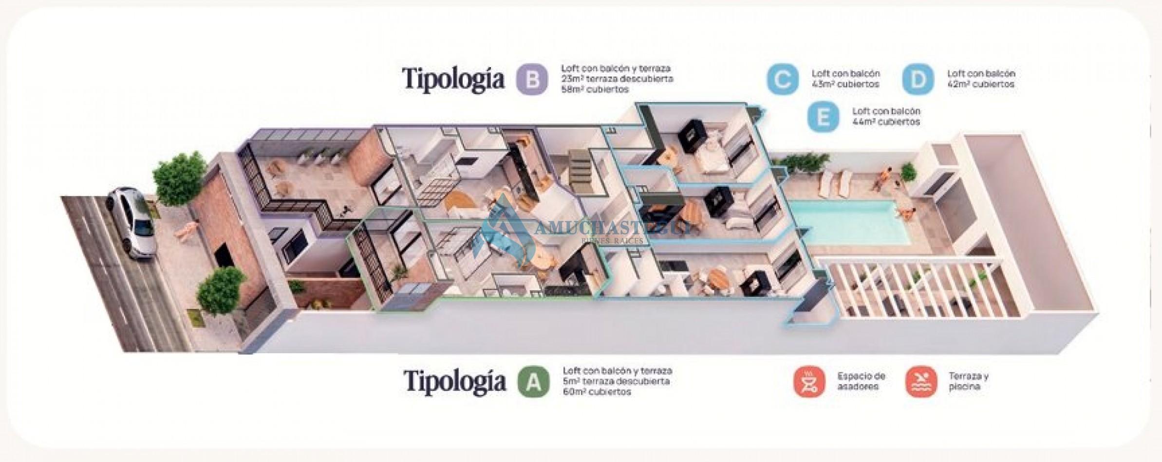 VENTA LOFT CON BALCON TERRAZA EN GUEMES - En Obra