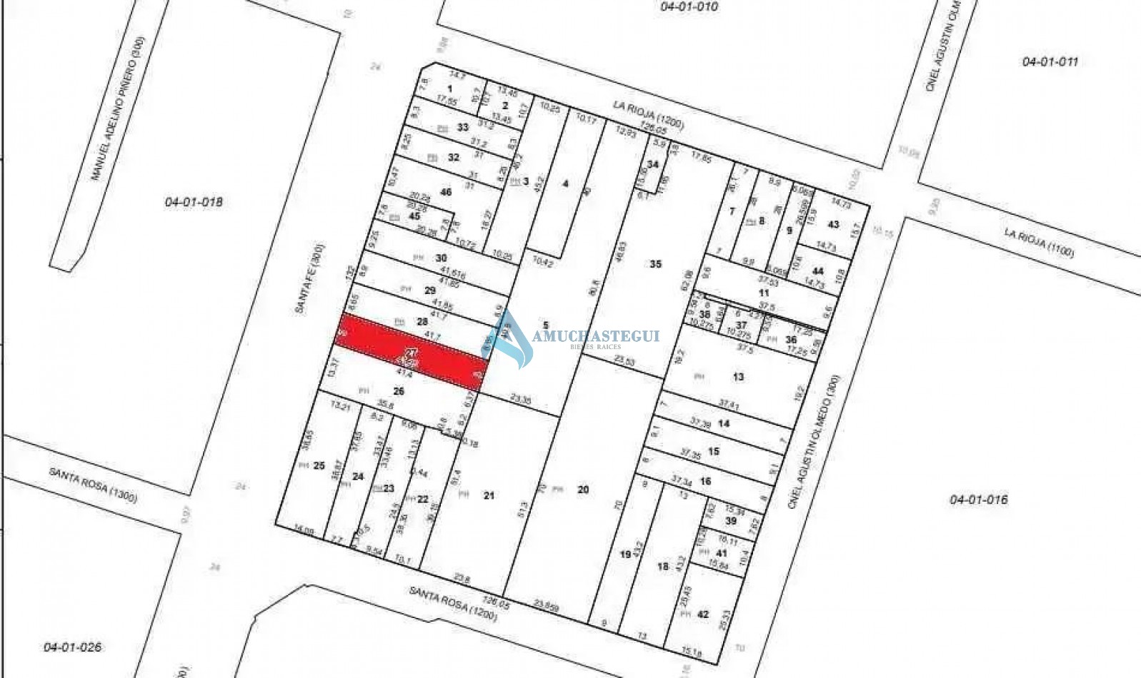 Lote Zona B - Apto edificio de 7 pisos, SOBRE AVENIDA SANTA FE - ALBERDI
